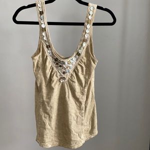 Free People Beaded Tank Top size XS